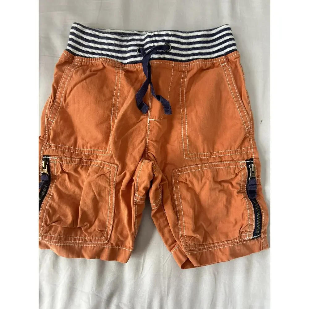 Mini Boden Orange Shorts 12-18m